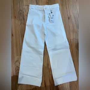 Zara mariner pant in white size 10 NWT